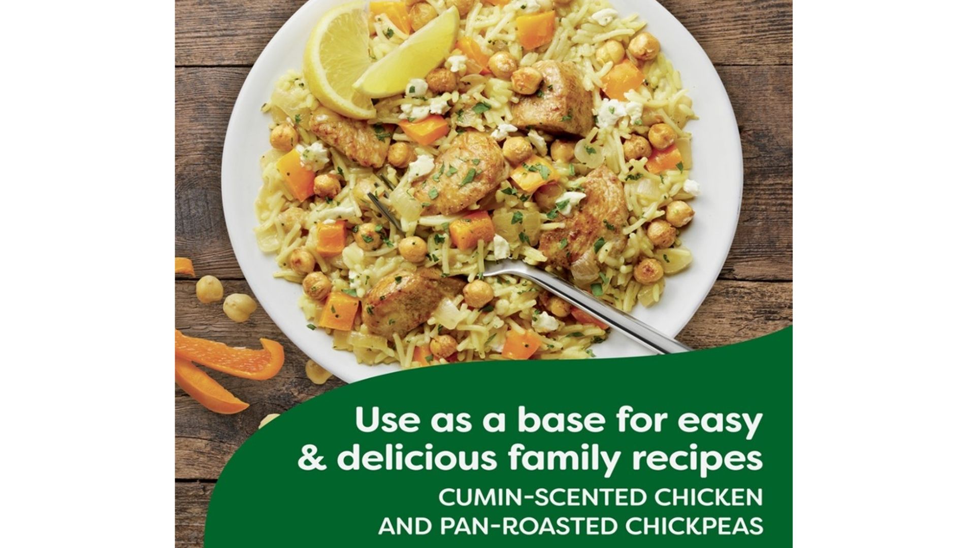 A plate of food using Knorr side.