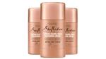 Three SheaMoisture invisible stick whole-body deodorants. Packaging is bronze and the deodorant is plant-based and aluminium-free.