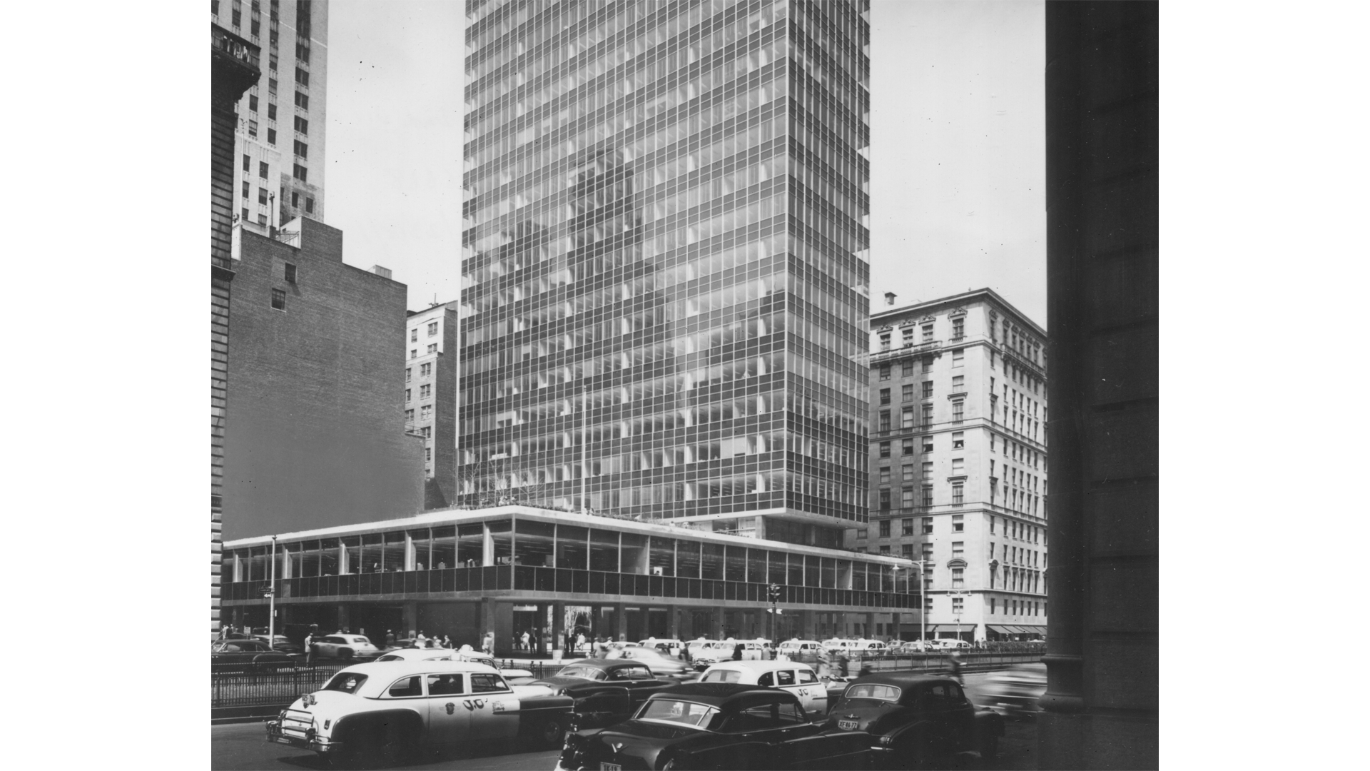 A 1952 photo of former Unilever USA headquarters on Park Avenue in Manhattan, New York City