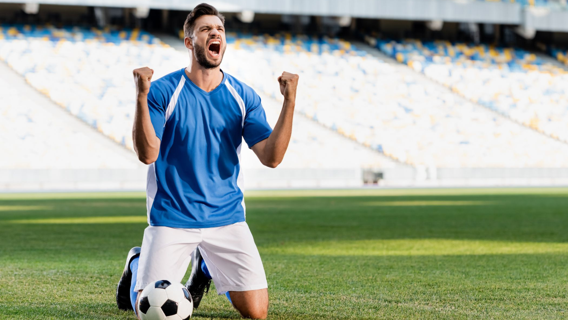 Football player cheering